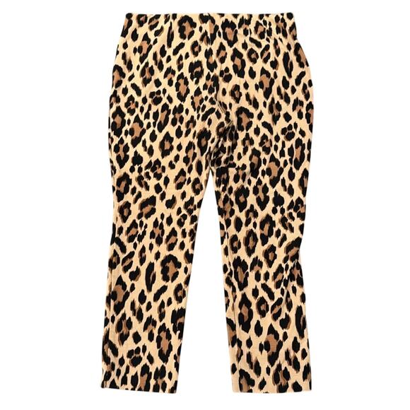 Chico's Women's Juliet Animal Print Ankle Pants Tan Size M/8 - Picture 4 of 10